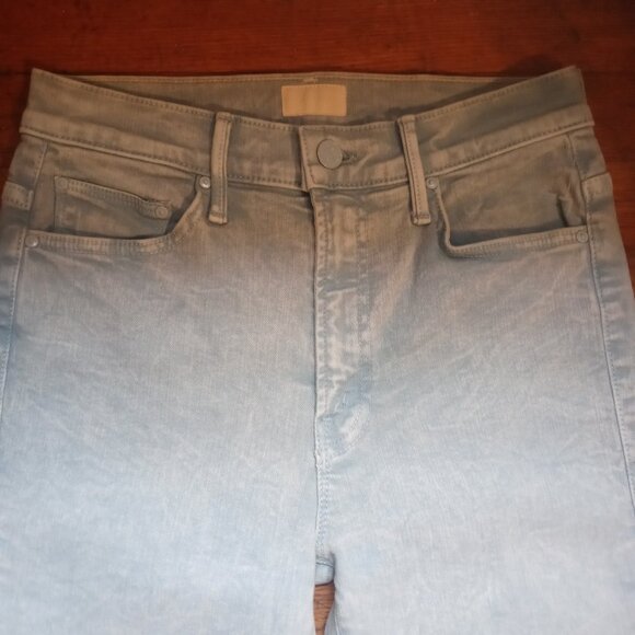 MOTHER the insider crop step fray jeans in Aquatic (sz26) - Picture 6 of 15